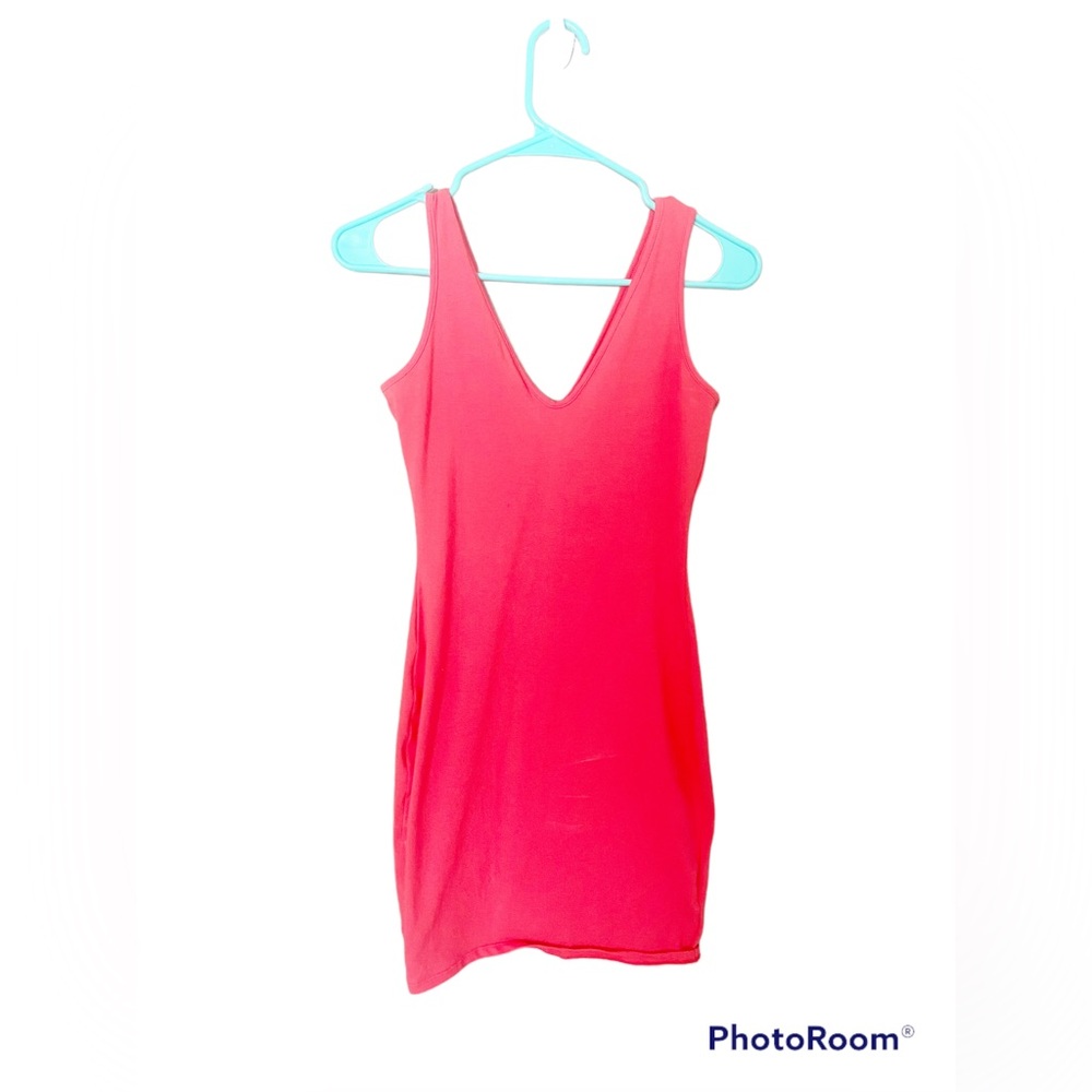 Vibrant Pink Coral Bodycon Dress